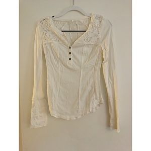FREE PEOPLE WHITE LONG SLEEVE